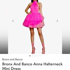 Bronx and Banco Vibrant Pink Tulle Dress US 10